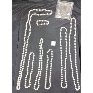 Vintage Faux Pearl Bead Necklaces Bracelet Earrings Set Hong Kong